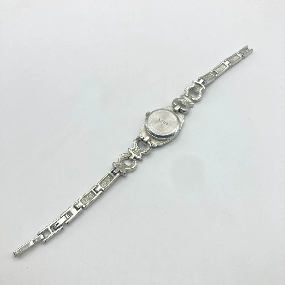 Lexington Women's Marcasite Watch 21mm Silver Tone MOP Dial New Battery 6.75